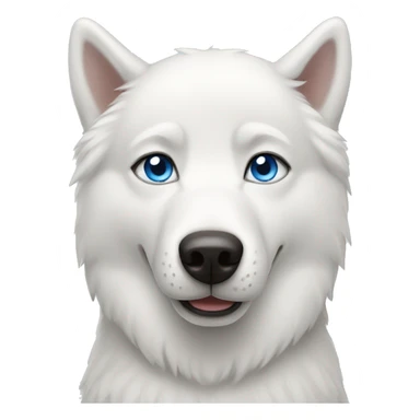 white husky with blue eyes sticker