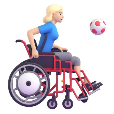 woman in wheelchair playing football sticker