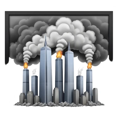 twin towers attack sticker