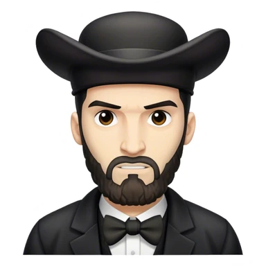 The punisher with Hasidic Jew hair style sticker
