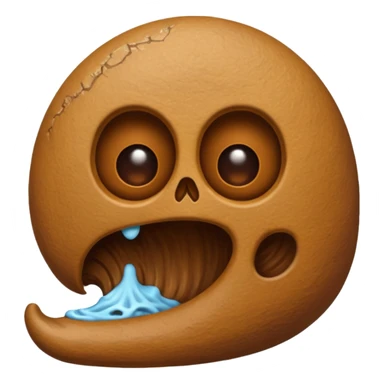 (( poop emoji))with  tiny skeletons inside sticker