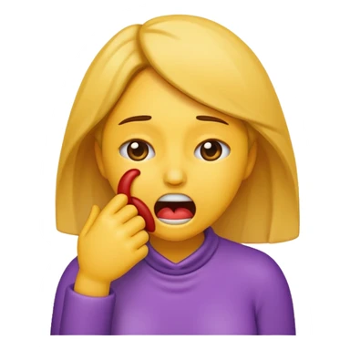 Women emoji choking herself  sticker