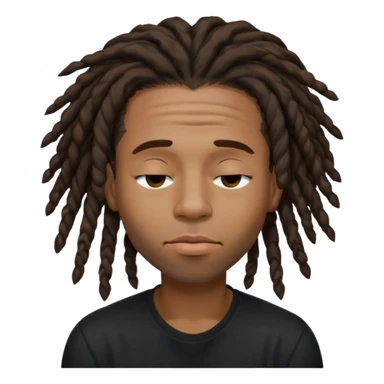 Black man with dreads and a clean shave puckering his lips and closing his eyes sticker