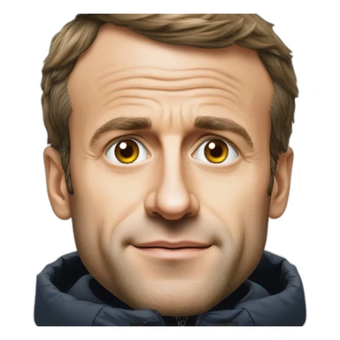 Emmanuel Macron emojis ski neige sticker