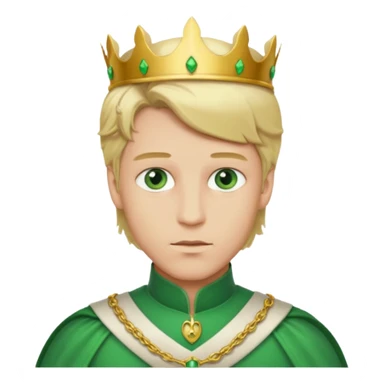 Princes with blonde hair and green eyes saying “save me” sticker