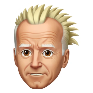 Joe Biden with a Mohawk sticker