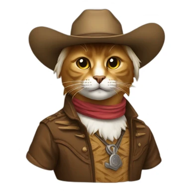 Gato vaquero  sticker