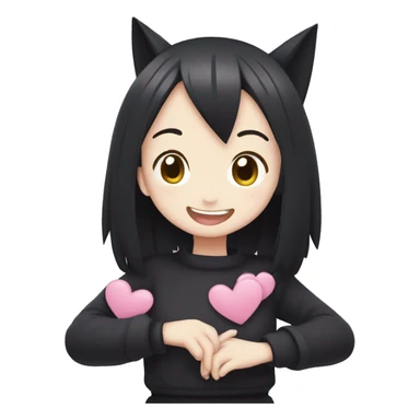Kuromi happy heart sticker