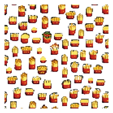 fries, classic fast food look sticker