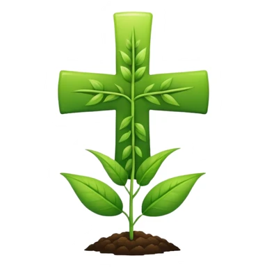 agriculture symbol with a plant or field combined with a medical cross sticker