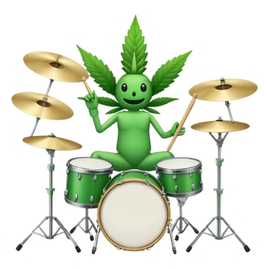 I wanna change up my whole image on Twitch. Currently I have a green galaxy with a planet and moon with a super hero type dude all green outfit with a green serrated cape shaped like a weed leaf and his hair is also shaped like a weed leaf. But I wanna go with something different and simplified. I wanna just go with a Cannabis Bud with maybe stick arms and legs with maybe like green sneakers. that way I can have him play drums, guitar or singing with a mic for my Sub Emoji's for Twitch. Do you think you could help me? sticker