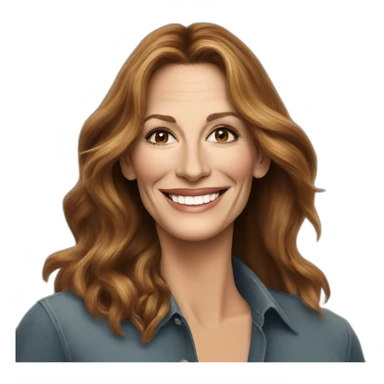 julia Roberts smiling sticker