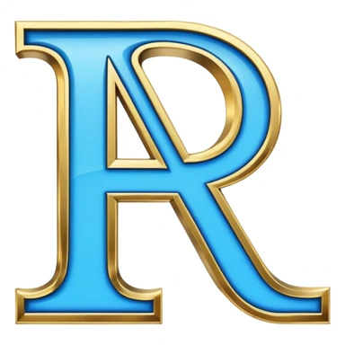 Bold Black-Blue-White-Gold Font Letter “i” sticker
