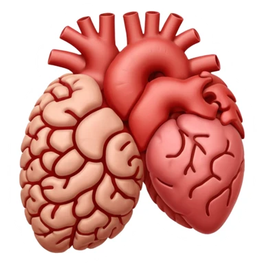 brain heart sticker