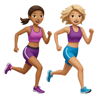 Women Running to brunch sticker