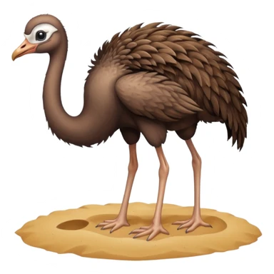 Ostrich sticking head in sand sticker