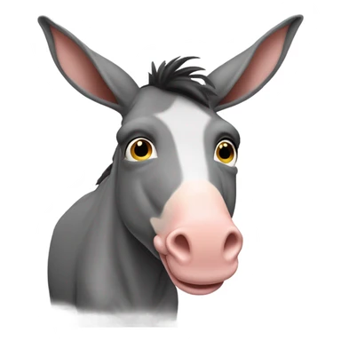 Donkey with a pig nose sticker