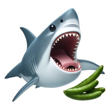 Shark eating a pickle sticker