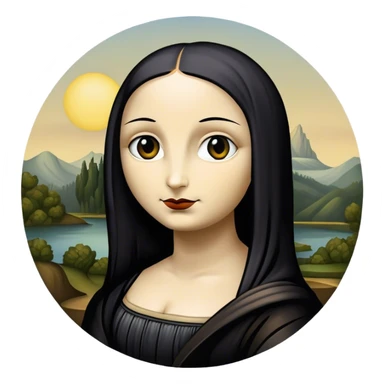 goth mona lisa sticker