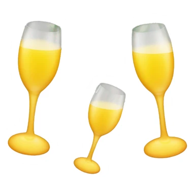 TWO MIMOSAS CLINK CLEAR BACKGROUND sticker