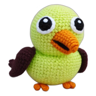 Small evil smiling bird amigurumi sticker