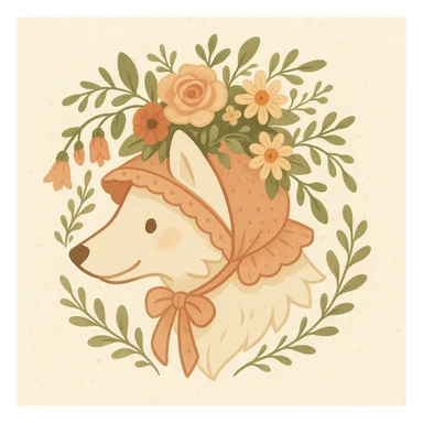 Give the Overwolf logo a cute cottagecore makeover sticker