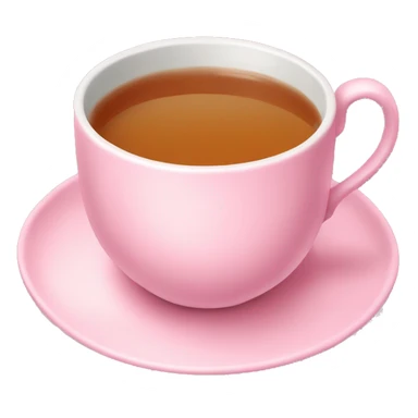 large pastel pink fancy tea cup sticker