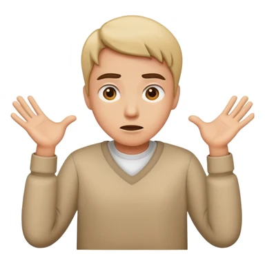 shrug gesture sticker