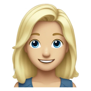 happy solo indoor moment blond hair blue eyes sticker