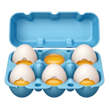 make a egg carton with six spaces but only one egg inside to represent isolation. make the egg have a sad expression like a sad face with tears to communicate his worry. the egg should be white and be the only egg inside the carton. sticker