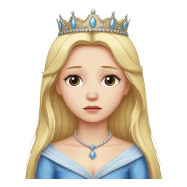 princess choking herself with hands around neck sticker