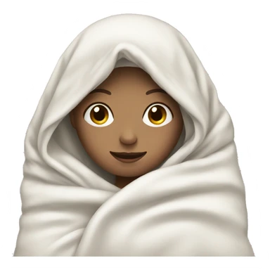 White girl wrapped in blanket sticker