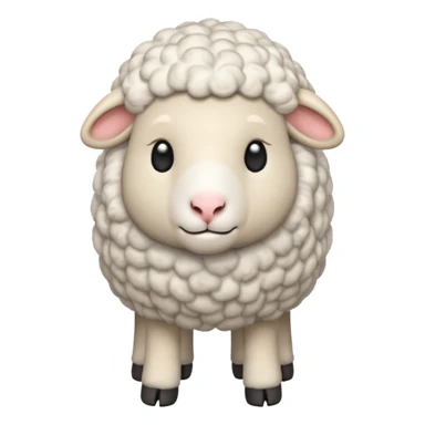 Sheep standing side  3D emoji png sticker