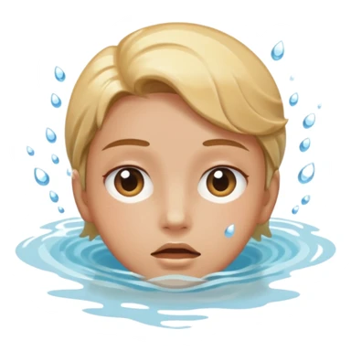 Tête qui se boit dans l’eau sticker