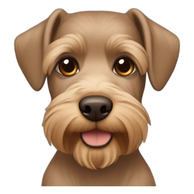 light brown york and light brown Schnauzer dog mix sticker