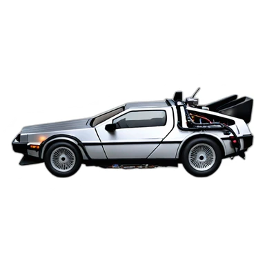 back to the future delorean sticker