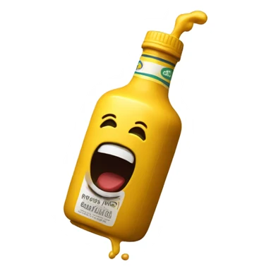Mustard bottle screaming Mustard sticker