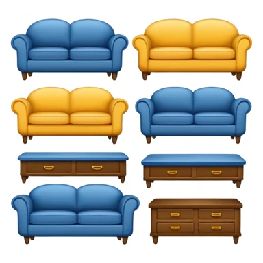 give real furniture emojes single single sticker