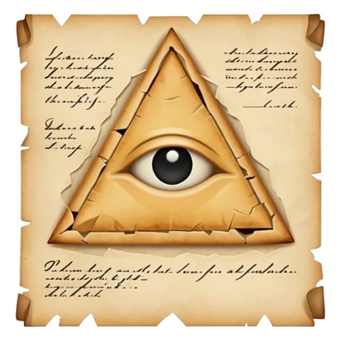 illuminati Paper contract with bite marks tearing through the signature field. sticker