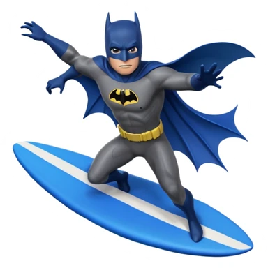 Batman surfing on a bat sticker