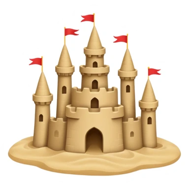 sand castle simple primitive very simple as made by a kid the simkples that can ever be  sticker