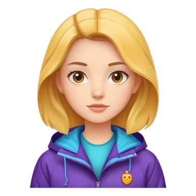 girl in windbreaker jack sticker