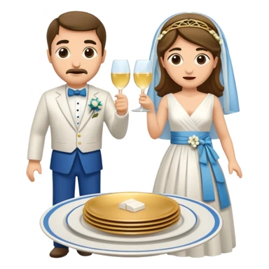 greek wedding breaking plates sticker