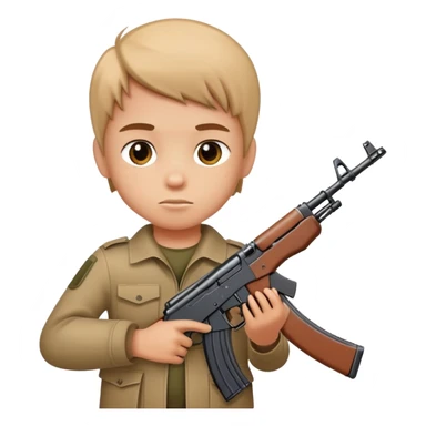 Kid with ak47 sticker