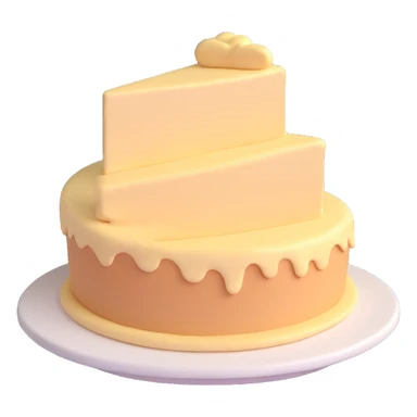 empty plain cake dough, no decorations or toppings sticker