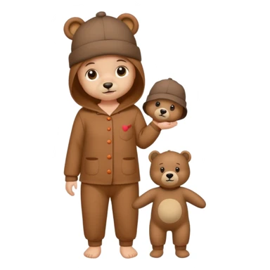 Cute brown pijamas sticker