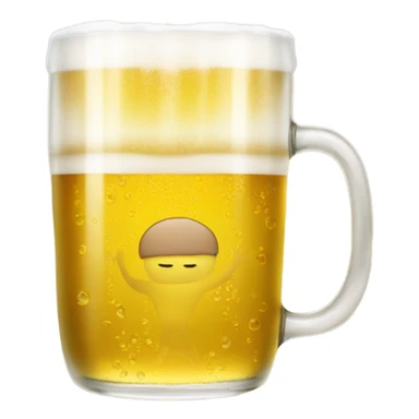 Swimming in glass of beer sticker