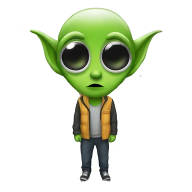 Alien in nyc sticker