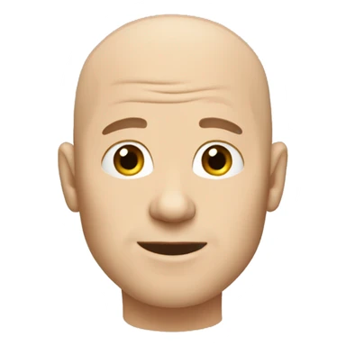 Bald white male with chin hair sticker