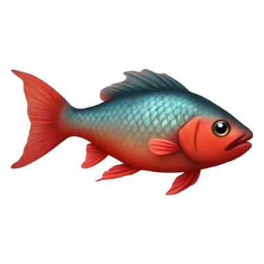 Fish with red body sticker